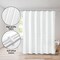 Americanflat 71x71 White Woven Shower Curtain with Tassel And Accents - Includes 12 Grommets and Hooks - 100% Polyester
